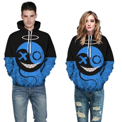 China Death Smiley Halloween Digital Printing Anti-shrinkage Men and Women's Same Style Fashion Hoodie for sale