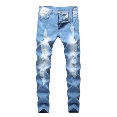 China 2021 Fashionable Mens Gaiters Breathable Jeans Fitted Mens Denim Pants for sale