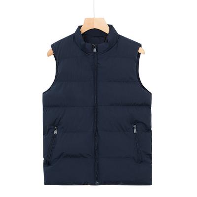 China 2022 New Breathable High Quality Fluffy Down Vest Sleeveless Jacket Padded Warm Zipper Stand Collar Vest for sale