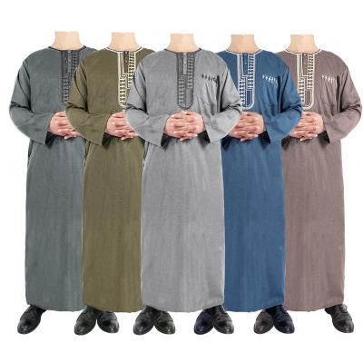 China islamic mens thobe design dubai men saudi style daffah/jubah/thawb 56-62 muslim thobe long for sale