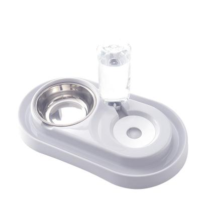 China Non-automatic Dual Function Pet Bowl for Feeding and Watering Cat Bowl Sets Stainless Steel Dog Bowl for sale