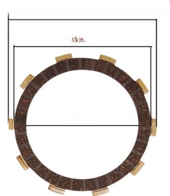 China Asbestos Composite Materials Clutch Plates for to Motorcycle and Tricycle Accessories for sale