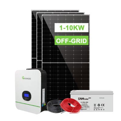 China Home Three Phase Hybrid Inverter 5kw 10 Kw 5000 Watt Solar Power System Off Grid Home Solar System for sale