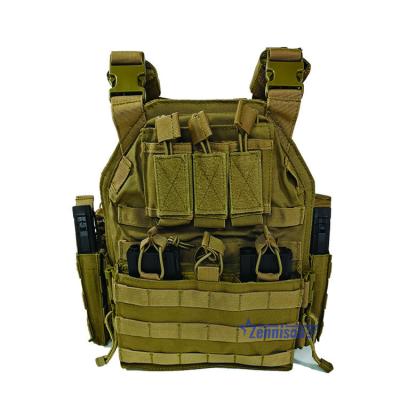 China Military Secuity Equipment Zennison Body Armor Tactical Quick Release Black Camouflage Plate Carrier en venta