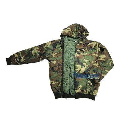 China Lightweight Reversible Mens Camouflage Jacket 100% Nylon Tear-stop Water Repellent Woobie Tactical Hunting Military Hoodie à venda