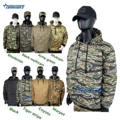 China New Tiger Stripes Poncho Coating Lightweight Hoodie Men's Waterproof Woobie Hike Hoodie à venda