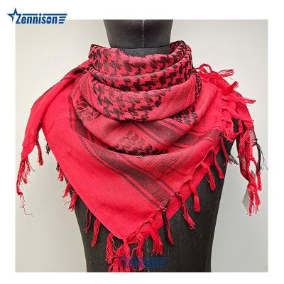 China Soft Touch Feeling 100% Cotton Keffiyeh Hijabs Desert Shemagh Military Tactical Scarf For Men zu verkaufen