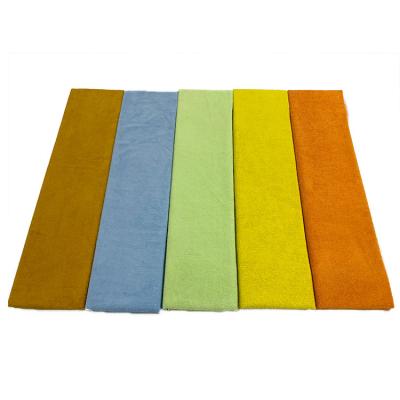 China Free Sample Organic Softness 80% Polyester 20% Durable Polyamide Microfiber Terry Plain Woven Fabric for sale