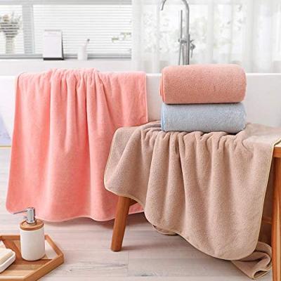 China Super Sustainable High Quality Adult Hotel Wholesale Soft Microfiber Water Absorbent Towels Soft Bath Towel for sale