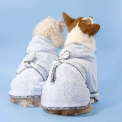 China Microfiber Pet Bath Towel Super Absorbent Soft Viable Dog Bathrobe Quick Dry Dog Drying Coats for sale