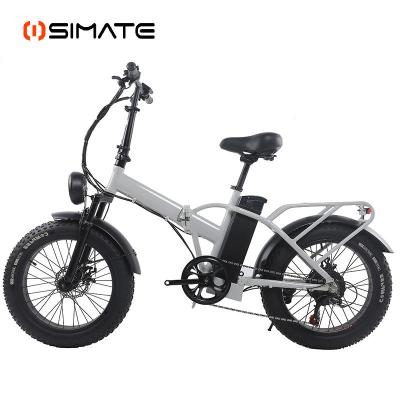 China SIMATE EB08 aluminum alloy factory China electric cycle 36V 350W 20 inch fat tire folding electric bicycle for sale