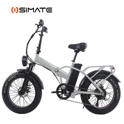 China SIMATE EB08 China factory aluminum alloy electric bike for sale fat tire 20 inch 500w 10ah lithium battery folding electric bicycle for sale