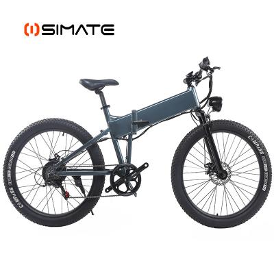 China Simate Eb09 Aluminum Alloy 26 Inch Folding Electric Bike Electric Ebike Foldable Bike 350w 36v 10.4ah for sale