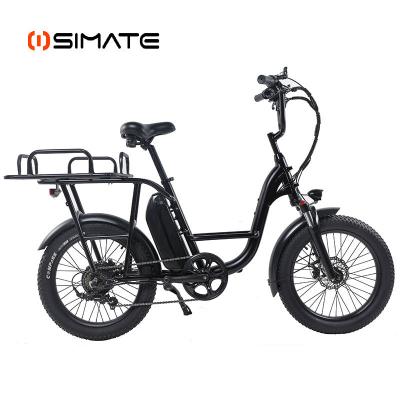 China Aluminum Alloy Simate Eb11 2022 Large Capacity Cargo Bicycles Electric Bike High Quality Electric Bicycle for sale