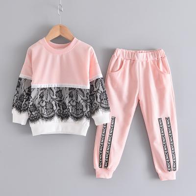 China Bear Leader Girls New Autumn Active Girls Cartoon Print Sweatshirt + Pants Set for sale