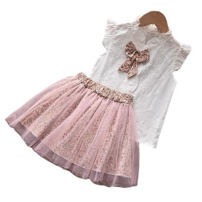 China Kids Girl Dresses New Summer Girls Bow-knot Casual Dress Cute T-shirt and Dress Girls Leopard Children Clothing 3 7Y for sale