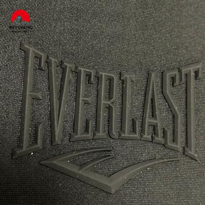 China High Density 3D 3D Edged High Build Heat Transfer Iron On Black Silicone Letters for sale