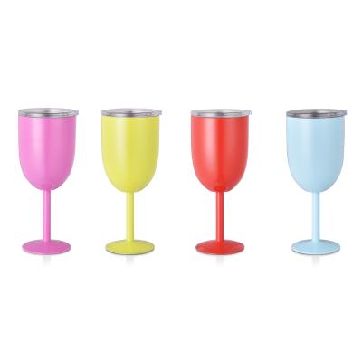 China Double Wall Stainless Steel 400ml Vacuum Viable Wine Tumbler Tumbler Cup With Lid for sale