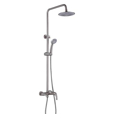 China With Slide Bar Factory OEM Hotel Bathroom Brass Single Handle Bathtub Shower Mixer Tap Wall Mounted for sale