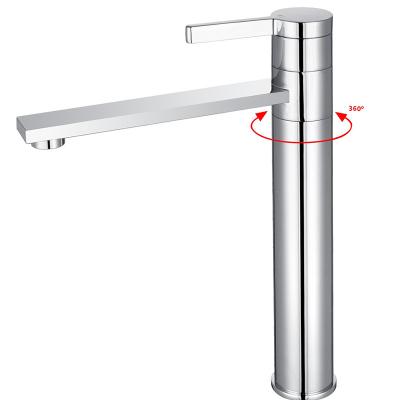 China Modern Single Hole Chrome Basin Faucet Single Hole Bathroom Faucet Single Hole Handle Bathroom Sink Faucet for sale