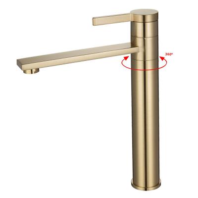 China Modern Commercial Single Handle Chrome Laundry Vanity Sink Faucet Bathroom Single Hole Modern Basin Faucet for sale