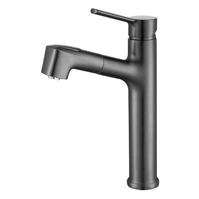 China Modern Matte Black Bathroom Faucet Faucet, Single Hole Bathroom Sink Faucet, Single Handle Single Hole Bathroom Basin Modern Basin Faucet for sale