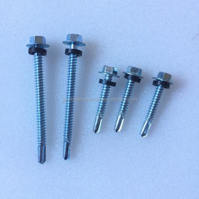 China Supply C1022 good quality hex head self drilling screws, sheeting screws. long drilling tips for sale