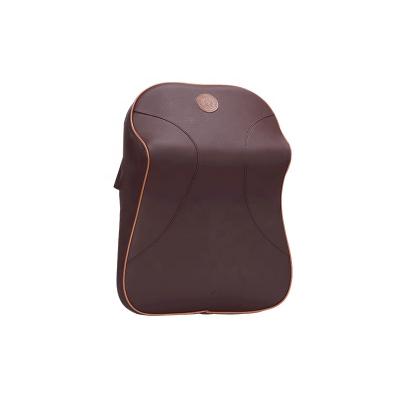 China Luxury Car Leather Memory Foam Seat Headrest Lumbar Support Neck Pillow For Car for sale