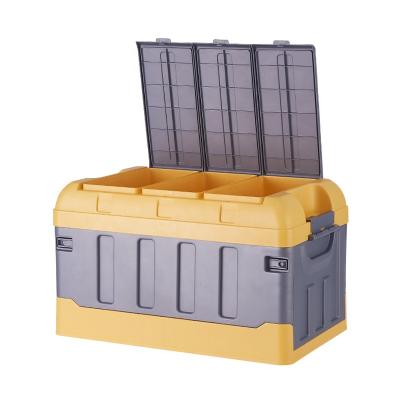 China Sustainable Folding Clothes Storage Box Car Stackable Container Collapsible Plastic Storage Box Organizer for sale