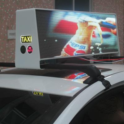 China outdoor taxi top led display double sided led sign board new advertising products video taxi top led display for sale