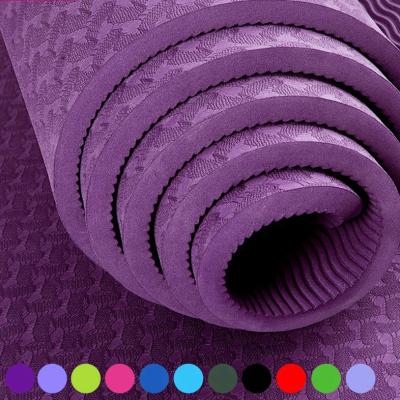 China Non-Slip Eco-Friendly Yoga Mat Rubber Yoga, Best Pilates Yoga Mat Band Purple Pilates Mats Private Logo Available for sale