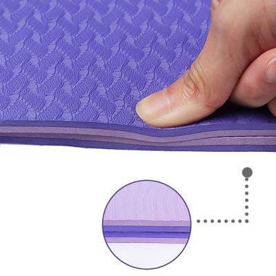 China Factory Wholesale High Quality Non-slip Microfiber Custom Image Printed Tape Yoga Mat for sale