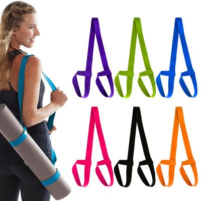 China Carrying Factory Logo Adjustable Yoga Belt Custom Made Yoga Mat Carrying Strap Yoga Mat Strap for sale