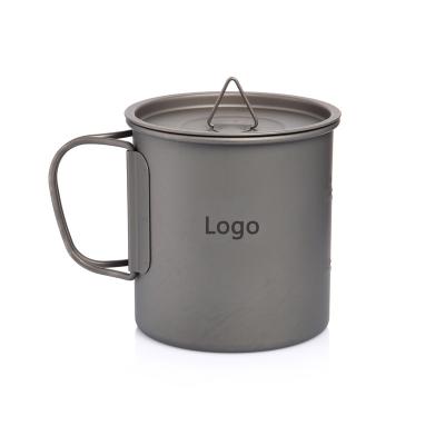 China Sustainable Custom Logo 300-750ml Camping Hiking Titanium Water Cup Camping Cup for sale