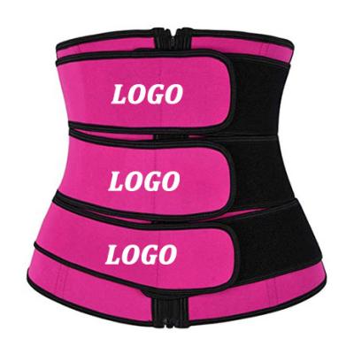 China Antibacterial 7 Bone Steel Neoprene Slimming Waist Trainer Tummy Belt 3 Belt For Woman for sale