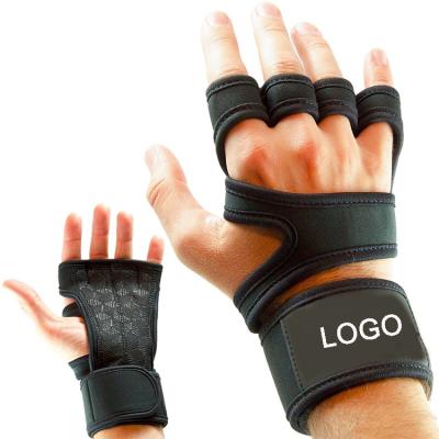 China Logo Gym Gloves With Wrist Support Customized Men Strong Toughness Sports Weightlifting Men Fitness for sale