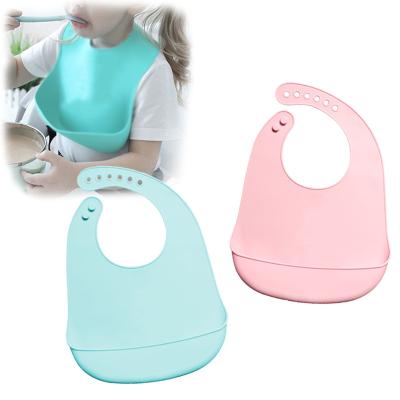 China Viable Viable Silicone Baby Bib With Crumb Catcher Customized Logo Pattern Supported for sale