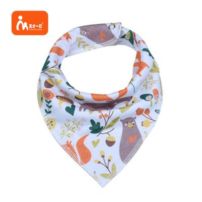 China Antibacterial Antibacterial Manufacturers Selling Custom Color Cotton 2 Button Baby Bandana Instant Drool Bibs for sale