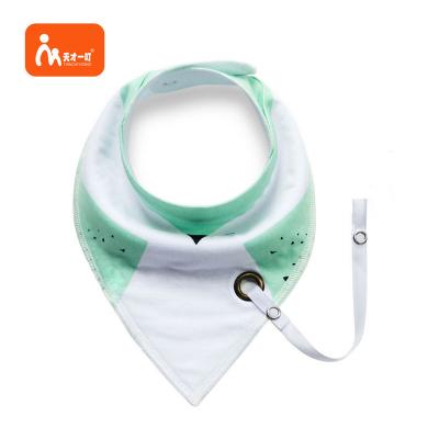 China Wholesale Antibacterial Antibacterial Baby Bandana Drool Bibs With Pacifier Clip for sale