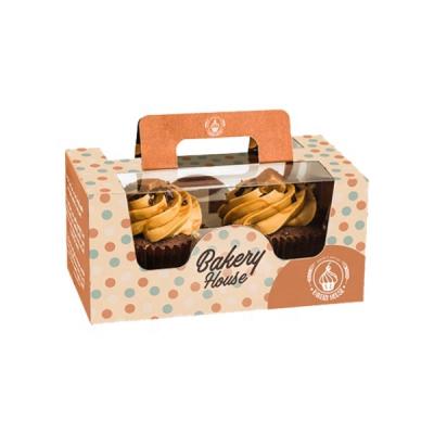 China Sedex Recyclable Factory Wholesale Disposable Kraft Paper Packaging Bakery Cupcake Box With Window for sale