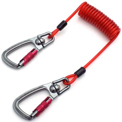 China Equipment Fit Customized Promotional Retractable Colorful Lanyard Coiled Tool Lanyard for sale