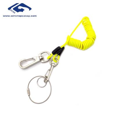 China For Tools Factory Industrial Anti Rusty PVC Coated Marine Safety Reel Tool Lanyard for sale