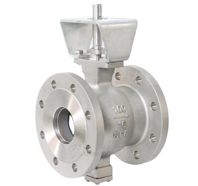 China General Industrial Stainless Steel DN15-DN250 Flange Manual Hard Seal V-Ball Valve for sale