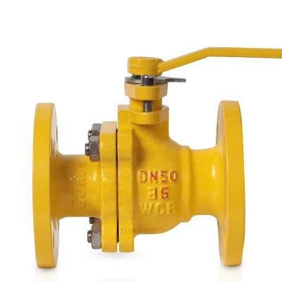 China General Steel Carbon Steel Cast Iron Flange Soft Seal Manual Switch Natural Gas Ball Valve for sale