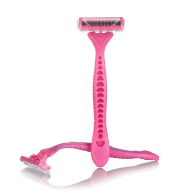 China Twin Blade For Lady Twin Blade Stainless Steel Disposable Shaving Razor for sale