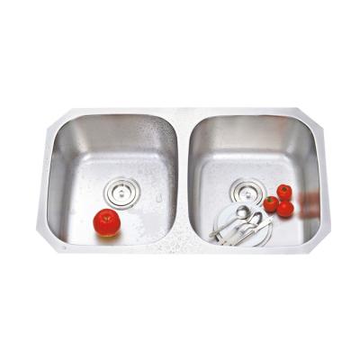 China Without Faucet Kitchen Sinks Luxury Stainless Steel Double Sink 304 Stainless Steel for sale