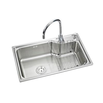 China With Stainless Steel Single Kitchen Sink Caravan Faucet Bowl Top Sink for sale