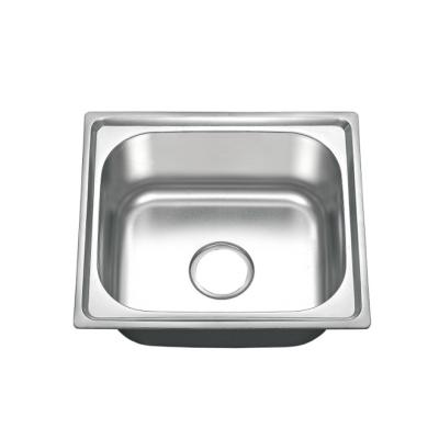 China India Priceless Single Faucet 201 Stainless Steel Kitchen Sink Mini Price With Plastic Stainer for sale