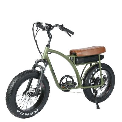 China Chinese Aluminum Alloy Cruiser Ebike Factory Long Tire Bicycle 500W 48V for sale