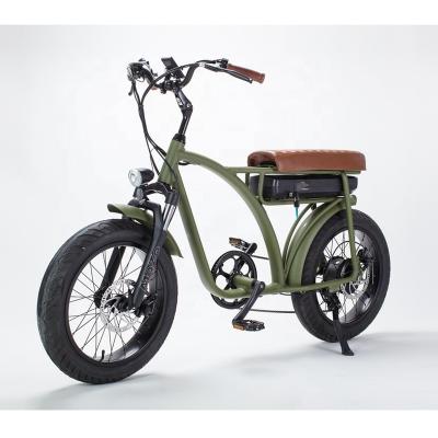 China Super Fat Tire 750 w/500w 48v Retro Fat Tire Aluminum Alloy Chopper 73 Electric Bike for sale